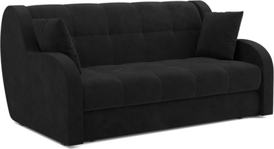 Диван Mebel-Ars Аккордеон Барон НПБ 180x200 (велюр черный HB-178/17)