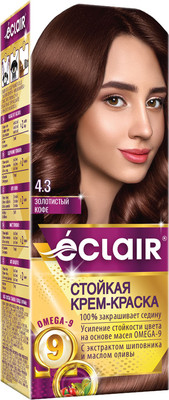 Крем-краска для волос Eclair 4.3 (золотистый кофе)