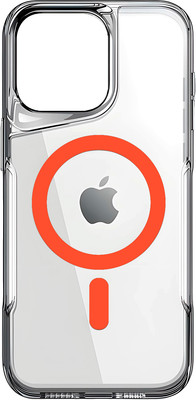 Чехол-накладка Case Crystal Clear Apple iPhone 15 (оранжевый)