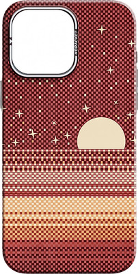 Чехол-накладка Luxo С MagSafe Закат солнца Lf86 для Apple iPhone 15 (коричневый/бежевый)