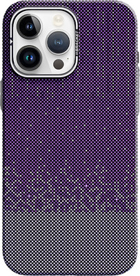 Чехол-накладка Luxo С MagSafe Карбоновый дождь LF76 для Apple iPhone 15 Pro Max (фиолетовый)