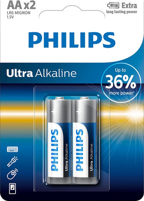 Комплект батареек Philips Ultra Alkaline AA LR6 (2шт)