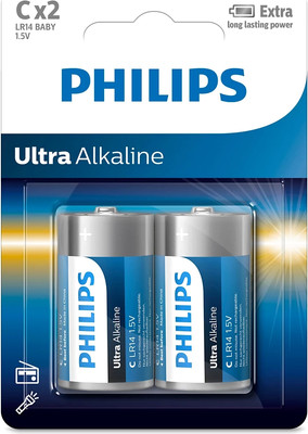Комплект батареек Philips Ultra Alkaline C LR14 (2шт)