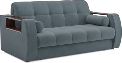 Диван Mebel-Ars Аккордеон Барон №3 ППУ 180x200 (велюр серый/синий HB-178/26)