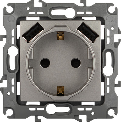 Розетка ЭРА 12-4109-16 / Б0065729 (титан)