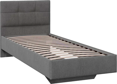 Односпальная кровать ТриЯ Элис тип 1 с мягкой обивкой 80x200 (велюр ultra grafit)