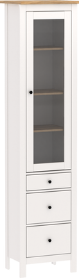 Шкаф с витриной Mio Tesoro Сага 50 2.08.07.120.14 (белый/ясень)