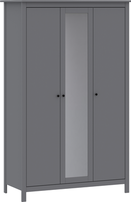 Шкаф Mio Tesoro Сага 3 двери с зеркалом 2.08.01.040.4 (серый)