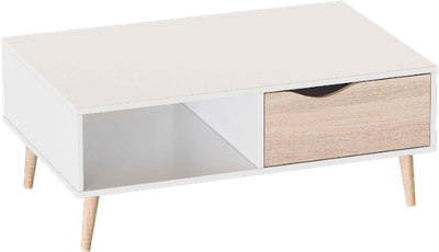 Журнальный столик Мебельград Соната (белый фон/дуб сонома)