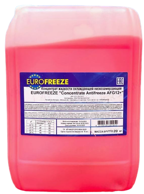 Антифриз Eurofreeze AFG 12+ Концентрат / 58140 (20кг, красный)