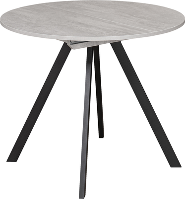 Обеденный стол Древпром М156 Пралеска ДП1-02-11 (бетон метрополитан/черный матовый)