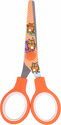 Ножницы канцелярские Brauberg Kids. Котики / 238351 (оранжевый)