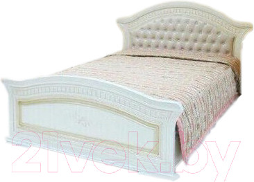 Двуспальная кровать ФорестДекоГрупп Любава 180 / СП007-07 (белый)