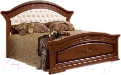 Двуспальная кровать ФорестДекоГрупп Любава 180 / СП007-07 (темный)