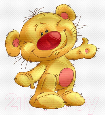 Набор для вышивания БЕЛОСНЕЖКА Привет Медвед / 119-14