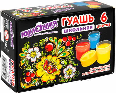 Гуашь Юнландия Школьная / 192382 (6цв)