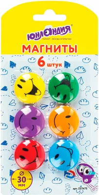 Набор магнитов Юнландия Смайлик / 237475 (6шт)