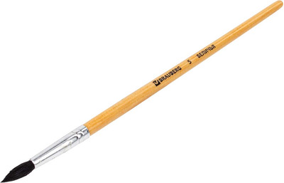 Кисть для рисования Brauberg Белка №5 / 200182 (круглая)