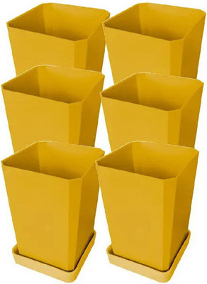 Набор горшков для рассады Чипполино АРТ0335 с выдвижным дном, многоразовый (желтый)