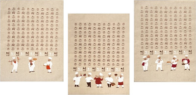 Набор полотенец Pole Kvetak (Беларускі лён) 46x60 24С27-ШР/р.п/фкор/к (1 Поварята new-3 384/сорт 1)