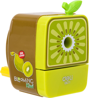 Точилка Deli Blooming. Киви / 0671 (коричневый/салатовый)