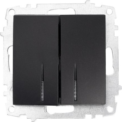 Выключатель El-Bi Zena-Vega / 609-014800-203 (черный)