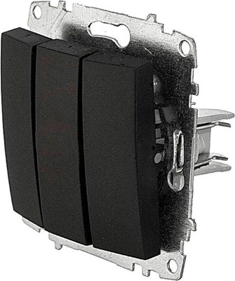 Выключатель El-Bi Zena-Vega / 609-014800-254 (черный)