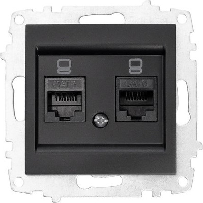 Розетка El-Bi Zena-Vega / 609-014800-248 (черный)