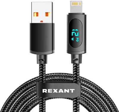 Кабель Rexant USB-A / 18-7062 (1м, черный)