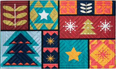 Коврик грязезащитный Multy Home Lima mat 45x75cm / EU5000347 (Colorful Xmas)