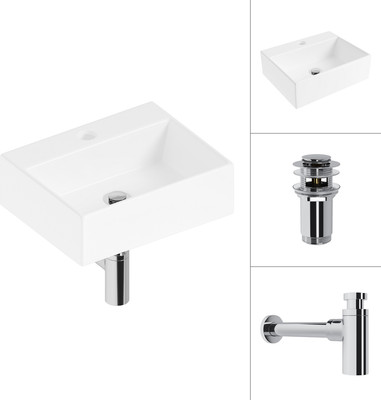 Умывальник Lauter 21344 + клапан 21190CH + сифон 21635CH (хром)