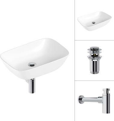 Умывальник Lauter 21454 + клапан 21190CH + сифон 21635CH (хром)