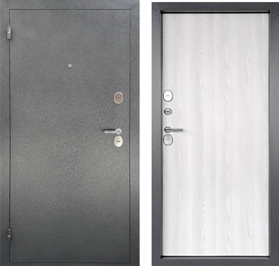 Входная дверь Промет Арктик Эко букле графит/ривьера айс (98x205, левая)