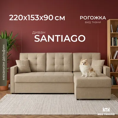 Диван угловой Mio Tesoro Santiago 114 (Savana Camel)