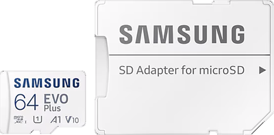 Карта памяти Samsung EVO Plus microSDXC 64GB + адаптер (MB-MC64SA/APC)
