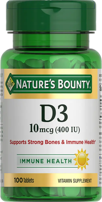Витамин Nature's Bounty D3 400 МЕ (100шт)