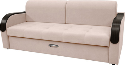 Диван Сириус Лидер 1 ППУ 110x225 (Eva 01 велюр белый)