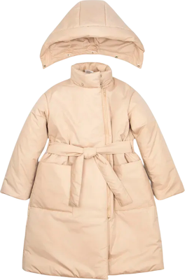 Пальто детское Amarobaby Snuggly / AB-OD24-SNUGGLY29/03-122 (бежевый, р.122-128)