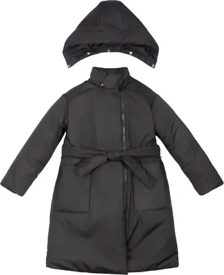 Пальто детское Amarobaby Snuggly / AB-OD24-SNUGGLY29/09-128 (черный, р.128-134)
