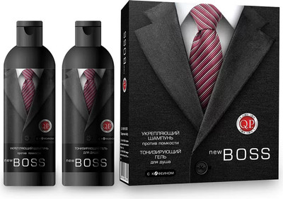 Набор косметики для тела и волос Q.P. New Boss №1114 Шампунь укрепляющий 250мл+Гель д/д 250мл