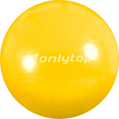 Фитбол гладкий Onlytop Антивзрывной / 10658256 (55см, желтый)