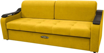 Диван Сириус Лидер-4 НПБ 225x110 (Eva 18 велюр желтый)