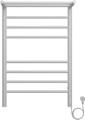 Полотенцесушитель электрический Terminus Аврора П8 500х800 с полкой quick touch RAL 9003 (матовый белый)