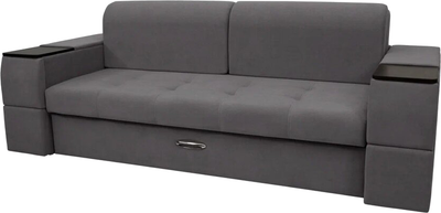 Диван Сириус Лидер-13 ППУ 225x110 (Eva 07 велюр темно-серый)