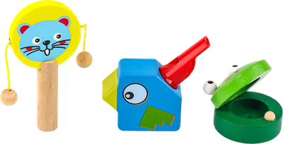 Музыкальная игрушка Лесная мастерская Свистулька, кастаньета, колотушка / 10348498