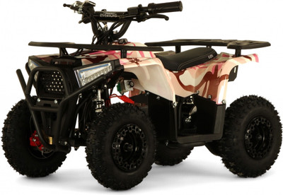 Детский квадроцикл RiverToys Mika (розовый камуфляж)