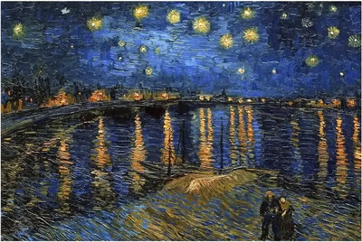 Постер Citydecor Звездная ночь над Роной. Винсент ван Гог (40x60)