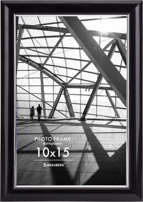 Рамка Brauberg Original Line / 391233 (черный/серебряный)