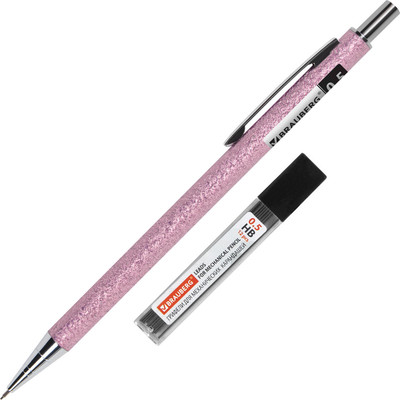 Механический карандаш Brauberg Rose Pink. С набором грифелей / 181971