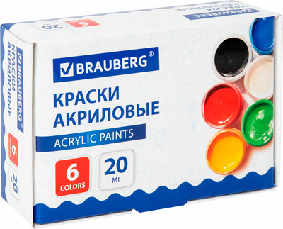 Акриловые краски Brauberg 192562 (6цв)